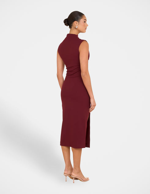 Xandria High Neck Midi Dress